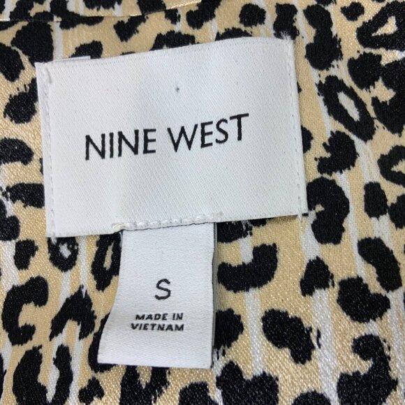 Nine West Leopard print Blazer women’s size small black/gold - Picture 8 of 13